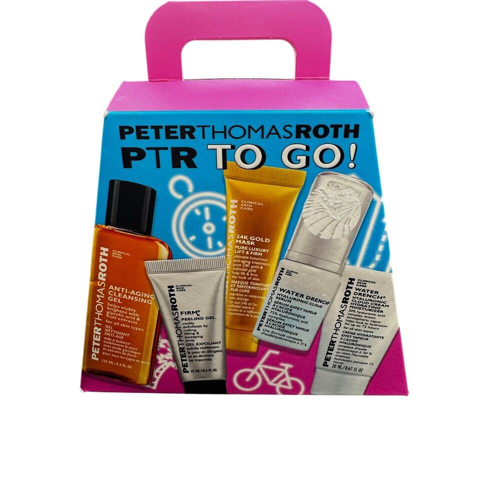 NWT Peter Thomas Roth To Go Set-cleansing, peeling gel, mask, serum, moisturizer